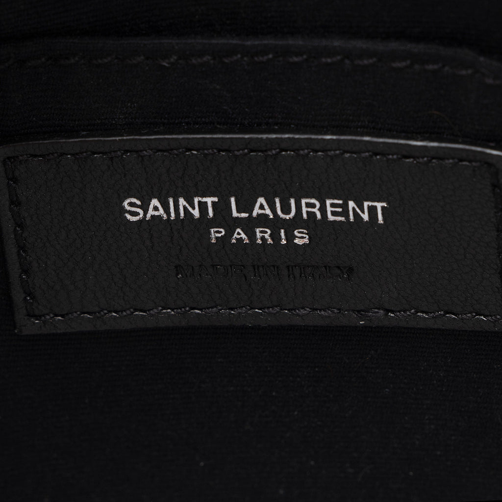 Saint Laurent Matelasse Grain de Poudre Monogram Vinyle Round Camera Bag