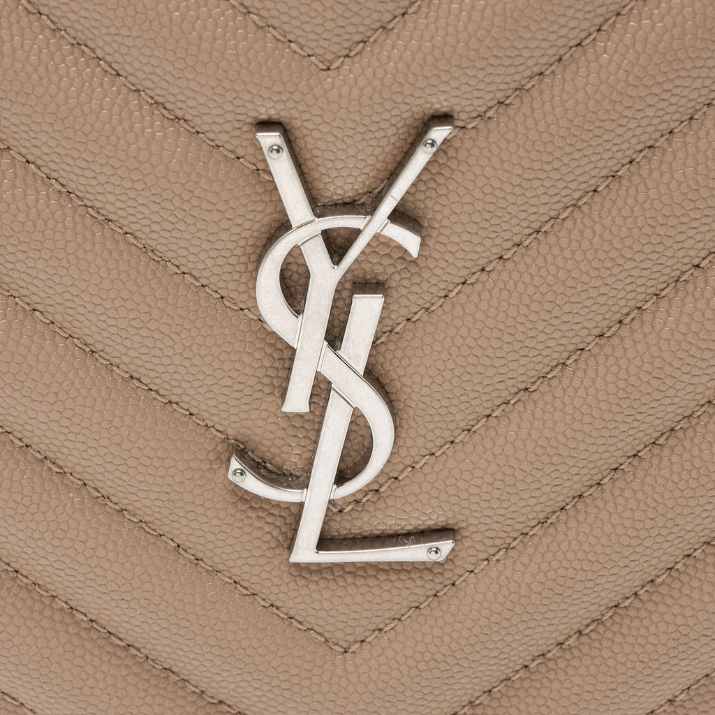Saint Laurent Matelasse Grain de Poudre Monogram Vinyle Round Camera Bag