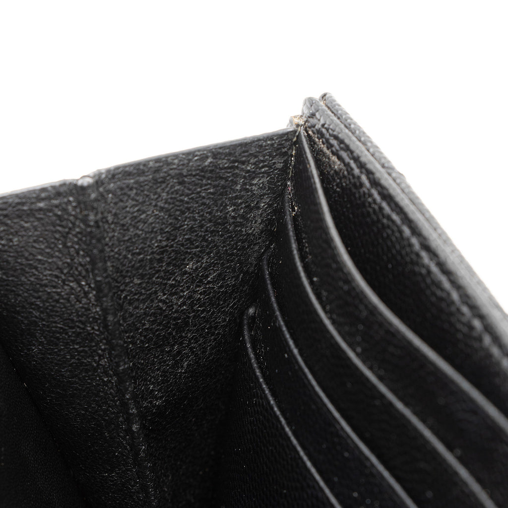 Saint Laurent Matelasse Grain de Poudre Monogram Wallet (SHF-XsSTMO)