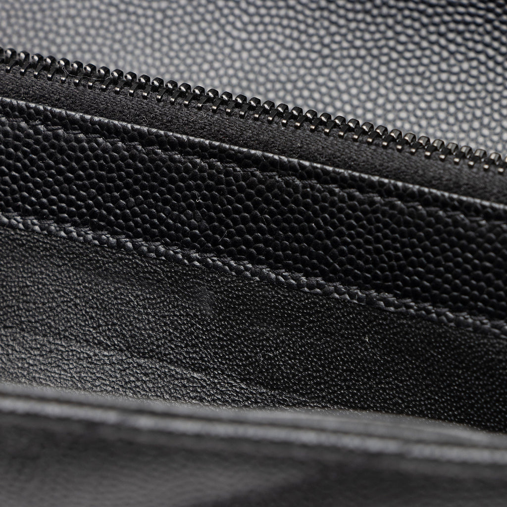 Saint Laurent Matelasse Grain de Poudre Monogram Wallet (SHF-XsSTMO)