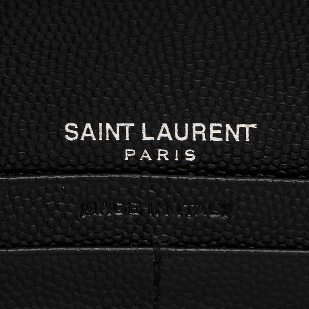 Saint Laurent Matelasse Grain de Poudre Monogram Wallet (SHF-XsSTMO)
