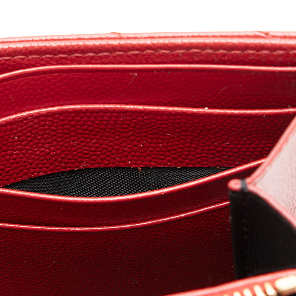 Saint Laurent Matelasse Grain de Poudre Monogram Wallet (SHF-dJjYdi)