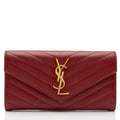 Saint Laurent Matelasse Grain de Poudre Monogram Wallet (SHF-dJjYdi)