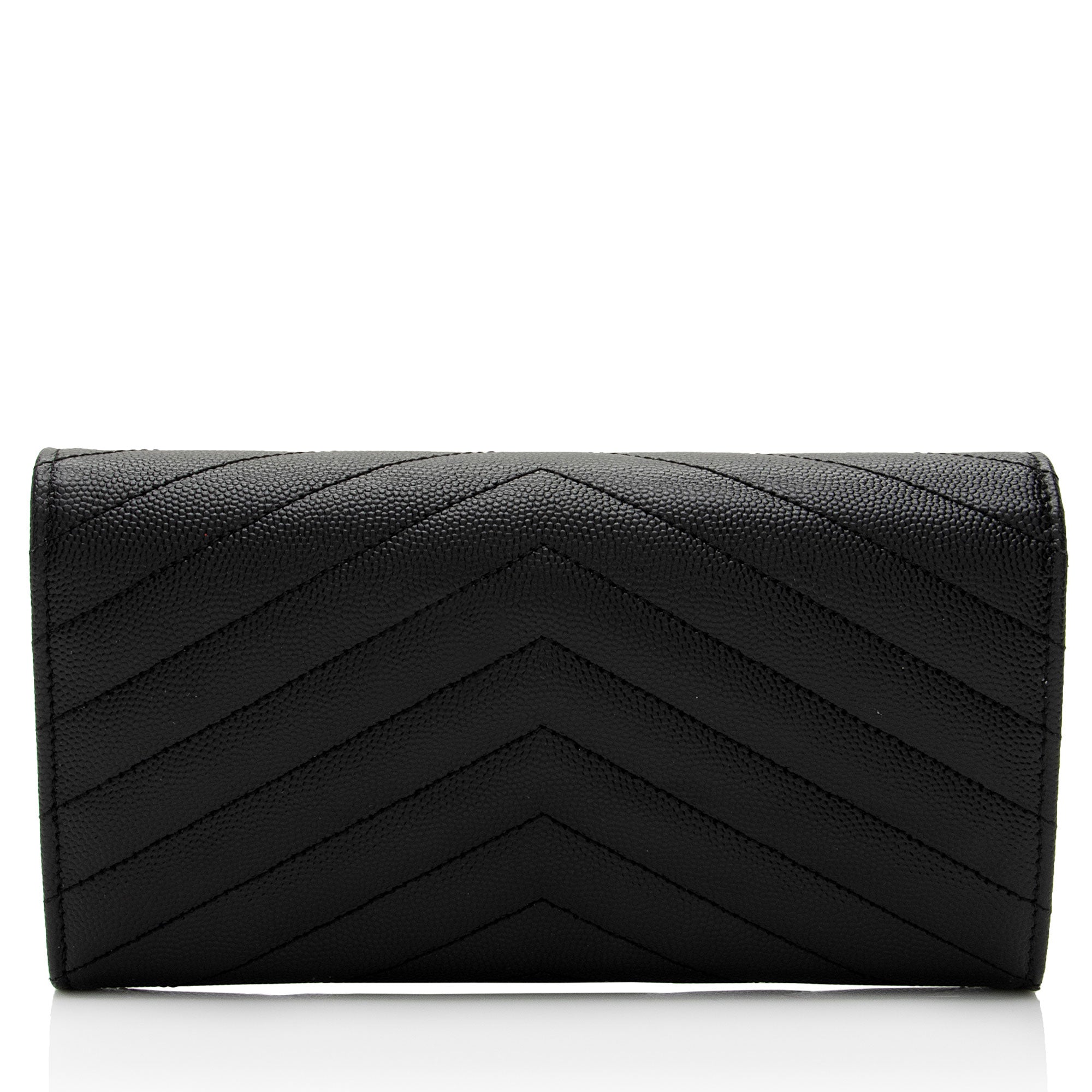 Saint Laurent Matelasse Grain de Poudre Monogram Wallet (SHF-gZz6IY)
