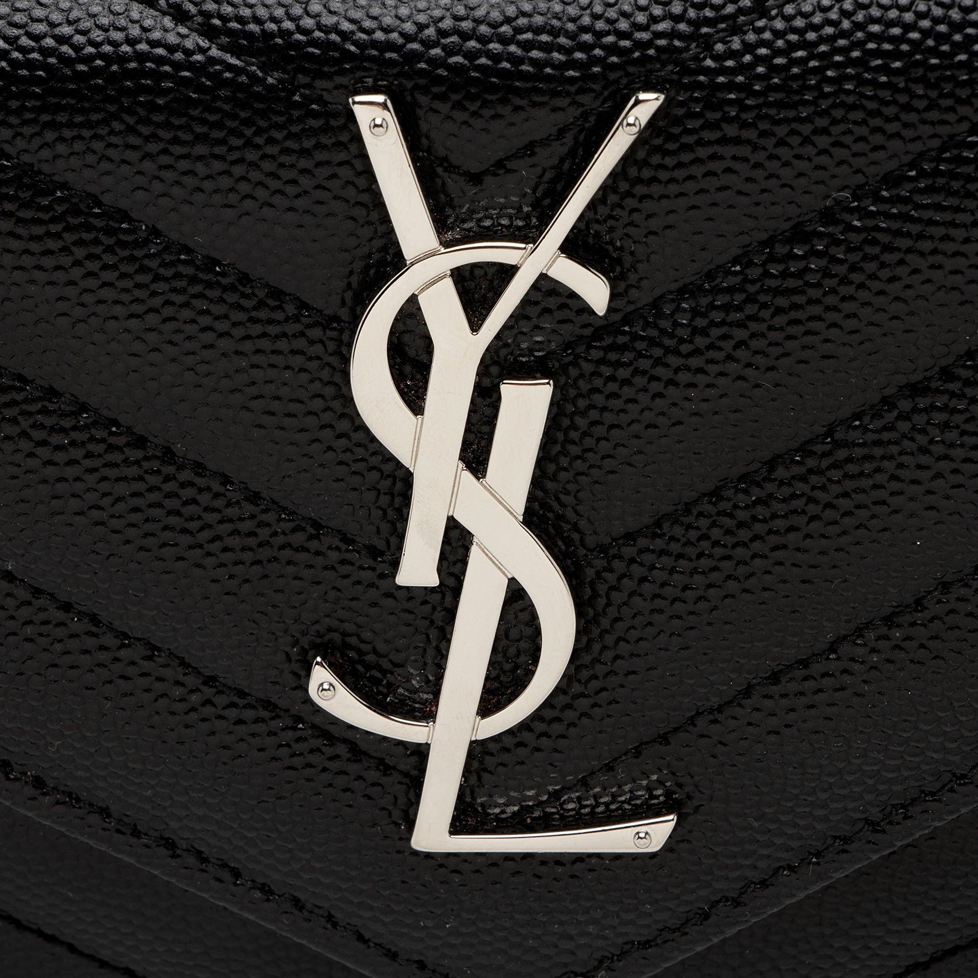 Saint Laurent Matelasse Grain de Poudre Monogram Wallet (SHF-gZz6IY)