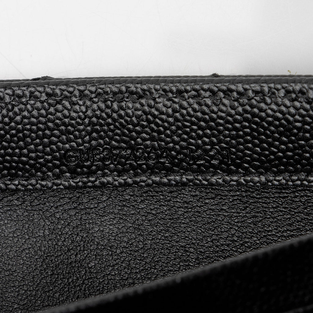 Saint Laurent Matelasse Grain de Poudre Monogram Wallet (SHF-gZz6IY)