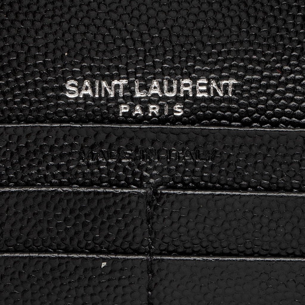 Saint Laurent Matelasse Grain de Poudre Monogram Wallet (SHF-gZz6IY)