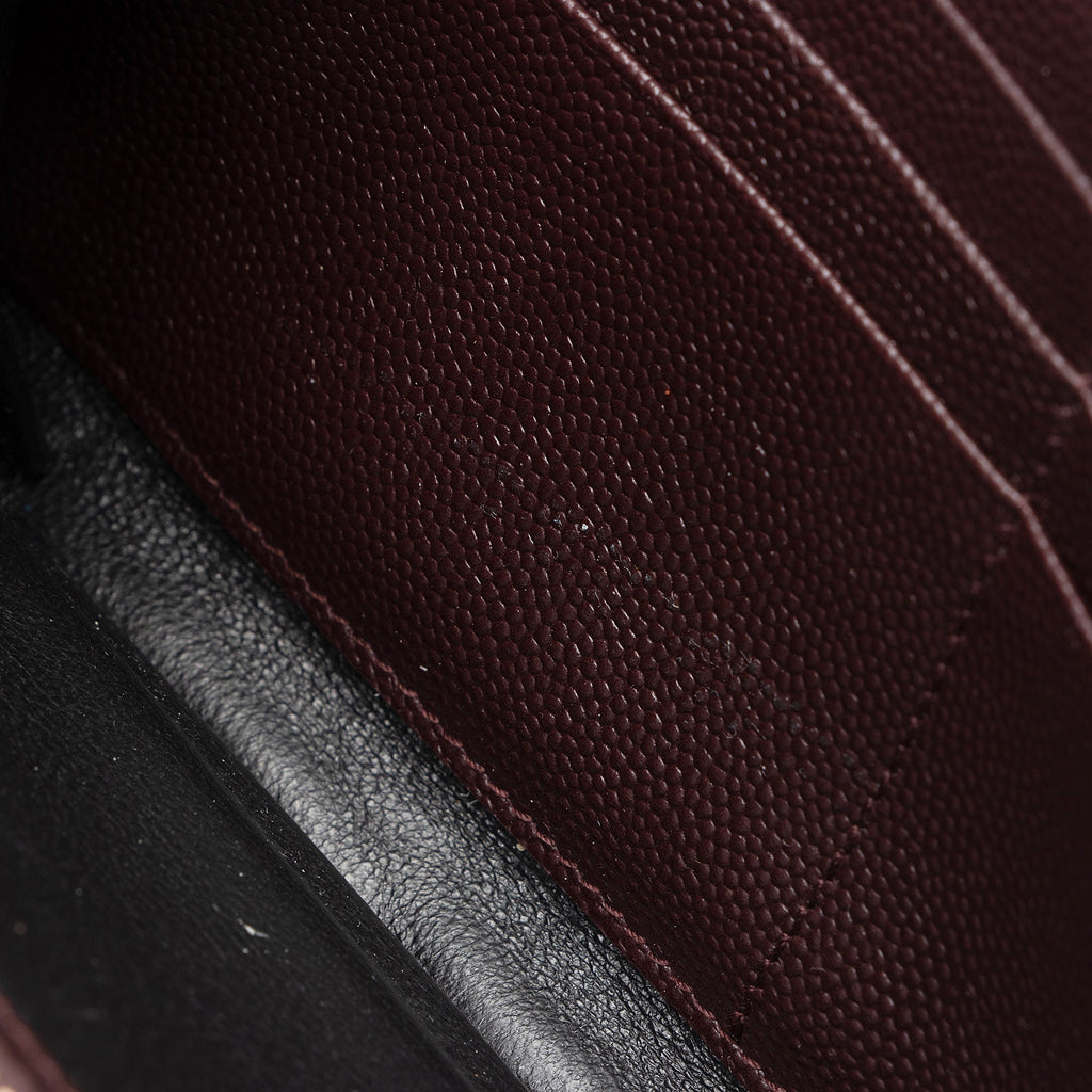 Saint Laurent Matelasse Grain de Poudre Monogram Wallet (SHF-D9u1hR)