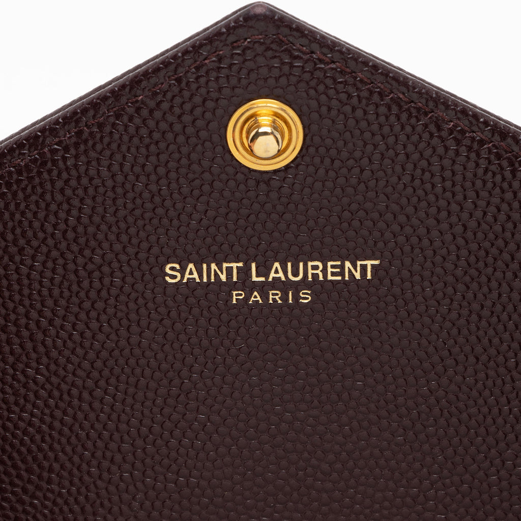 Saint Laurent Matelasse Grain de Poudre Monogram Wallet (SHF-D9u1hR)