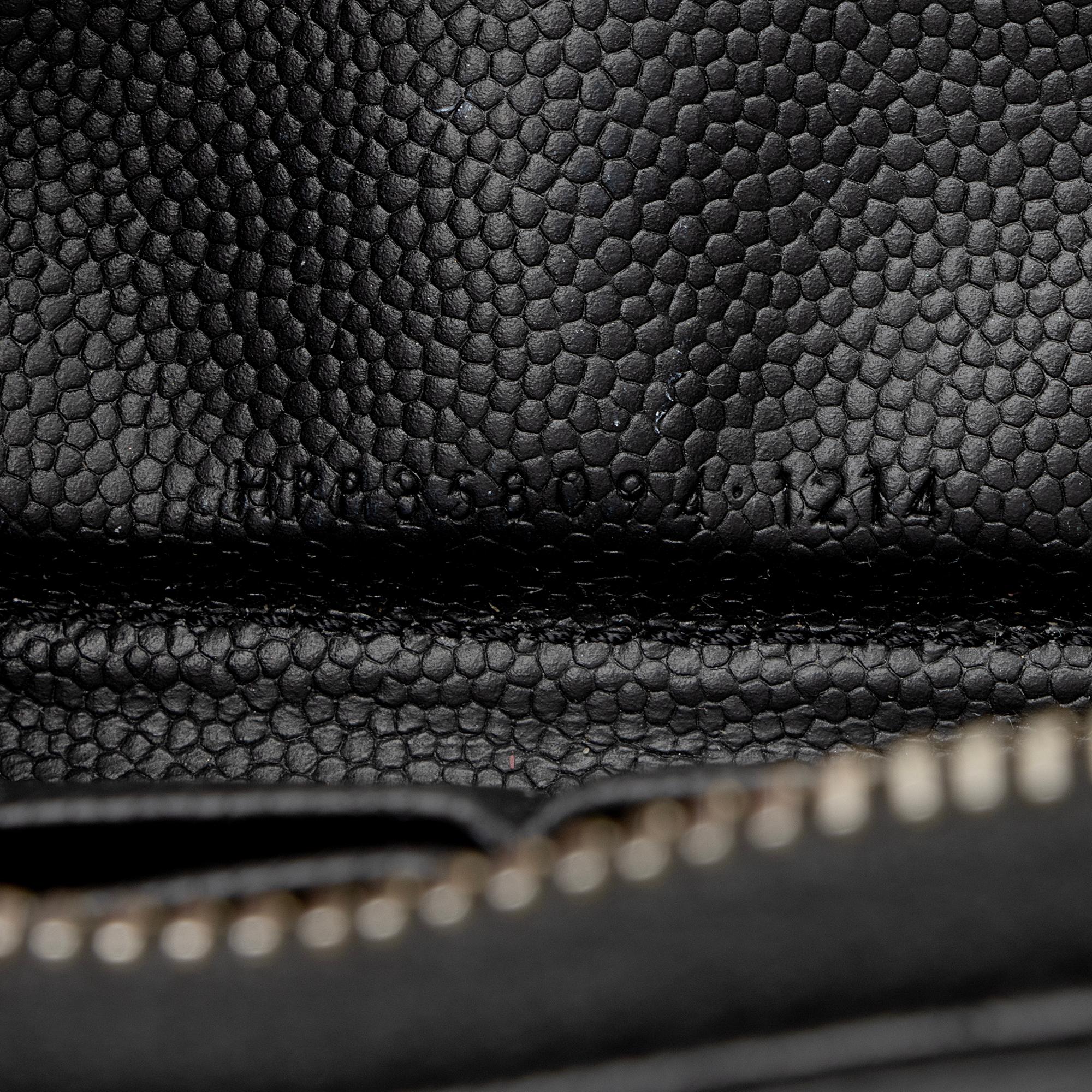Saint Laurent Matelasse Grain de Poudre Monogram Zip Around Wallet (SHF-wej7UG)