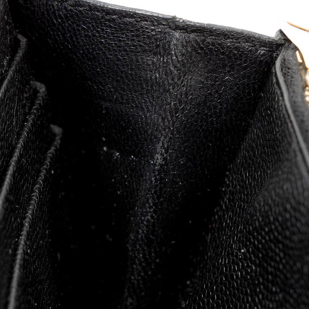Saint Laurent Matelasse Grain de Poudre Monogram Zip Around Wallet (SHF-wej7UG)