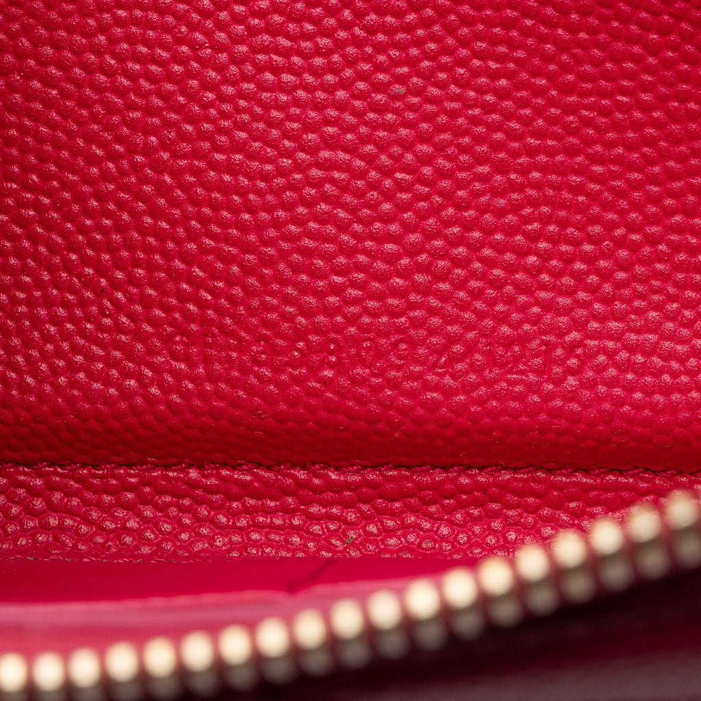 Saint Laurent Matelasse Grain de Poudre Monogram Zip Around Wallet (SHF-hYPXEX)