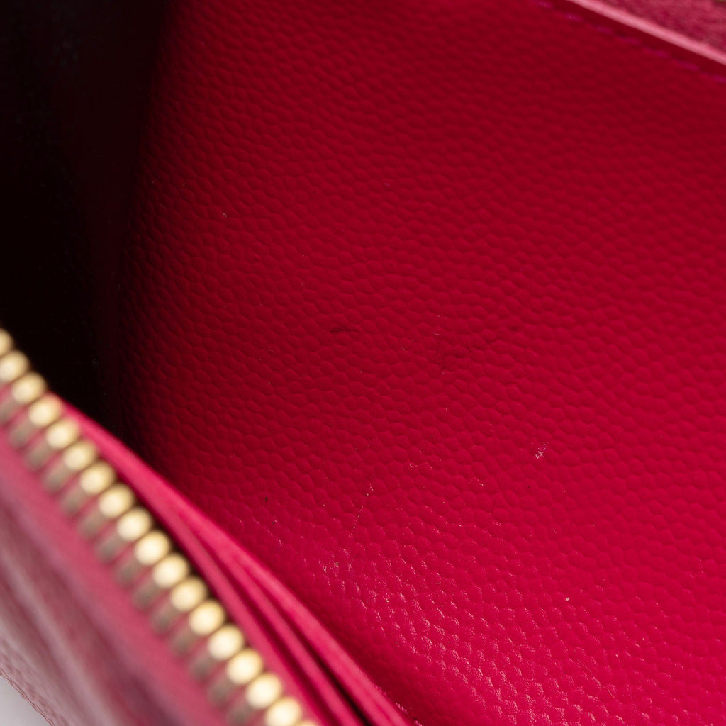 Saint Laurent Matelasse Grain de Poudre Monogram Zip Around Wallet (SHF-hYPXEX)