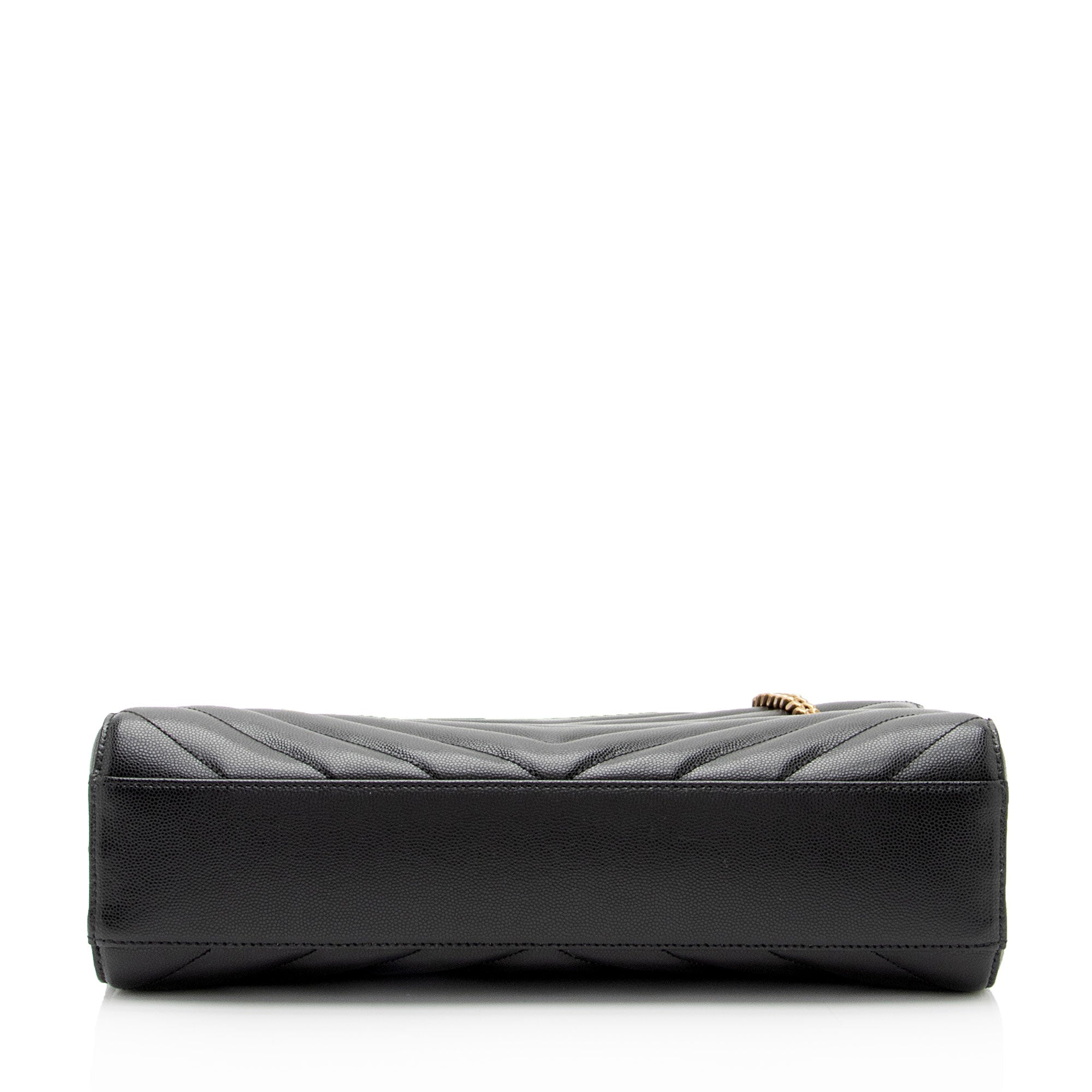 Saint Laurent Matelasse Chevron Grain de Poudre Tribeca Medium Tote (SHF-OUYeug)