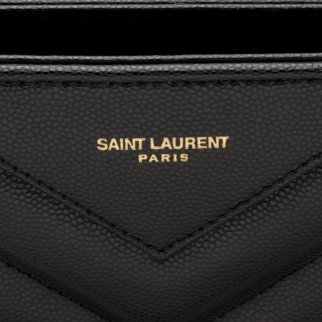Saint Laurent Matelasse Chevron Grain de Poudre Tribeca Medium Tote (SHF-OUYeug)