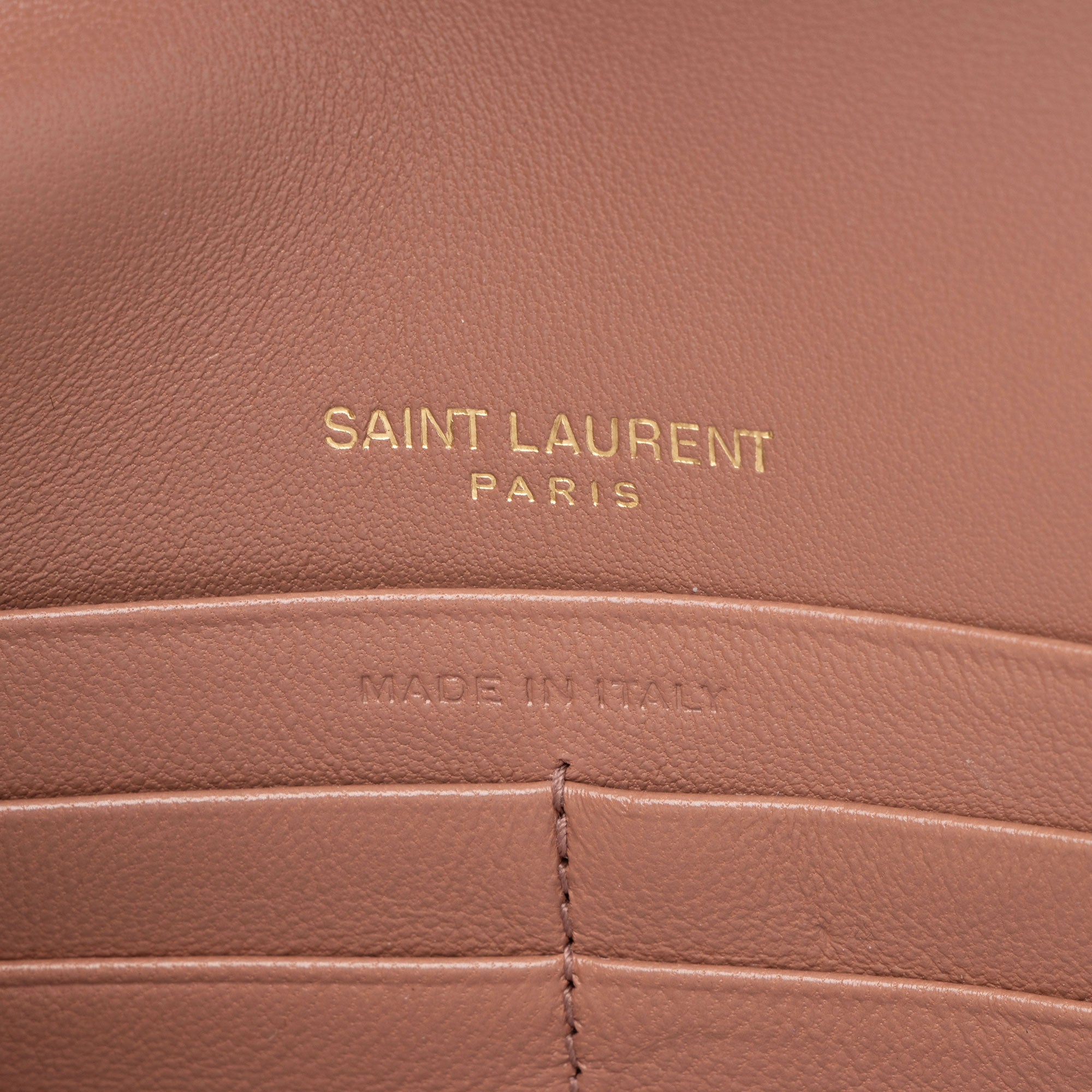 Saint Laurent Matelasse Lambskin Monogram Envelope Chain Wallet
