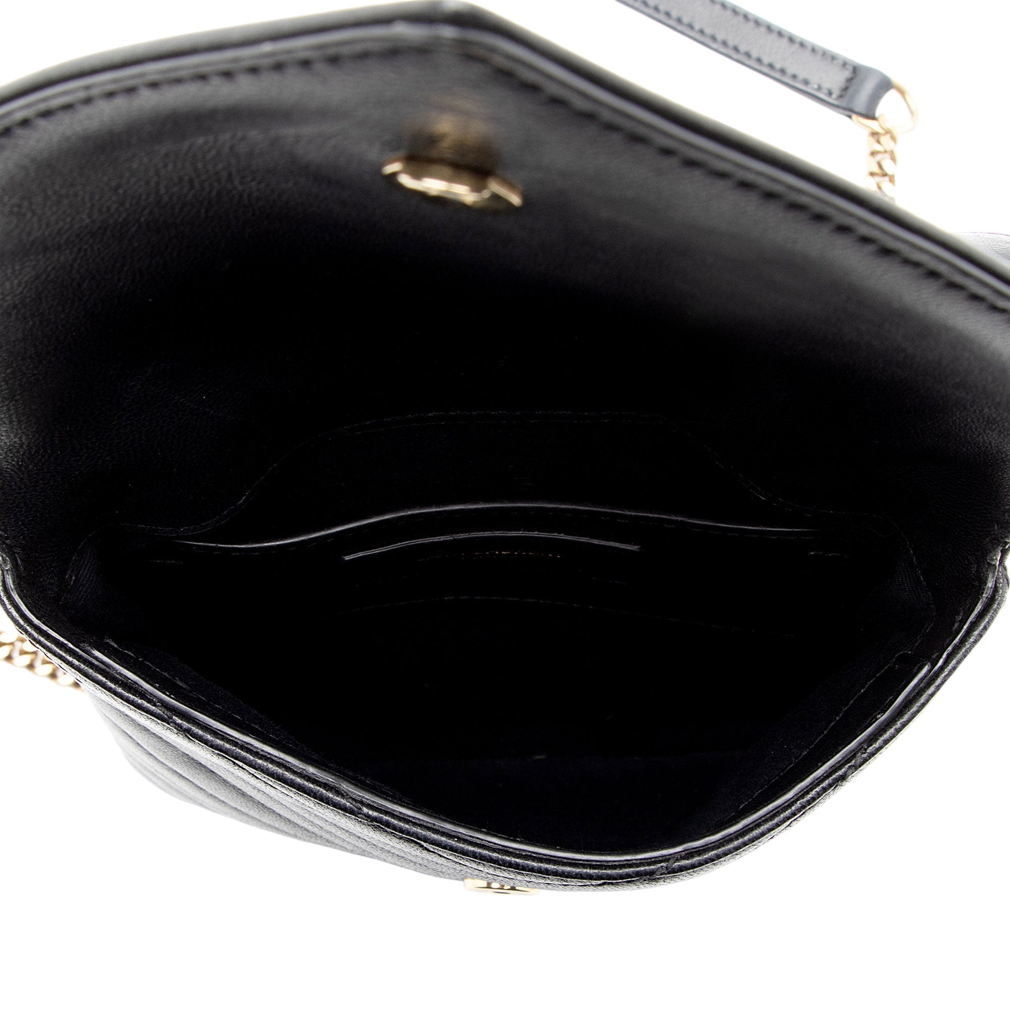 Saint Laurent Matelasse Lambskin Monogram Small Double Flap Bag