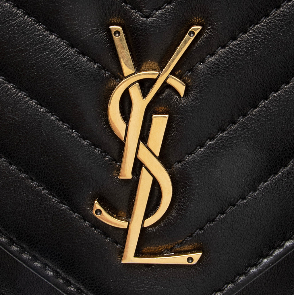Saint Laurent Matelasse Lambskin Tweed Monogram Joe Backpack (SHF-23097)