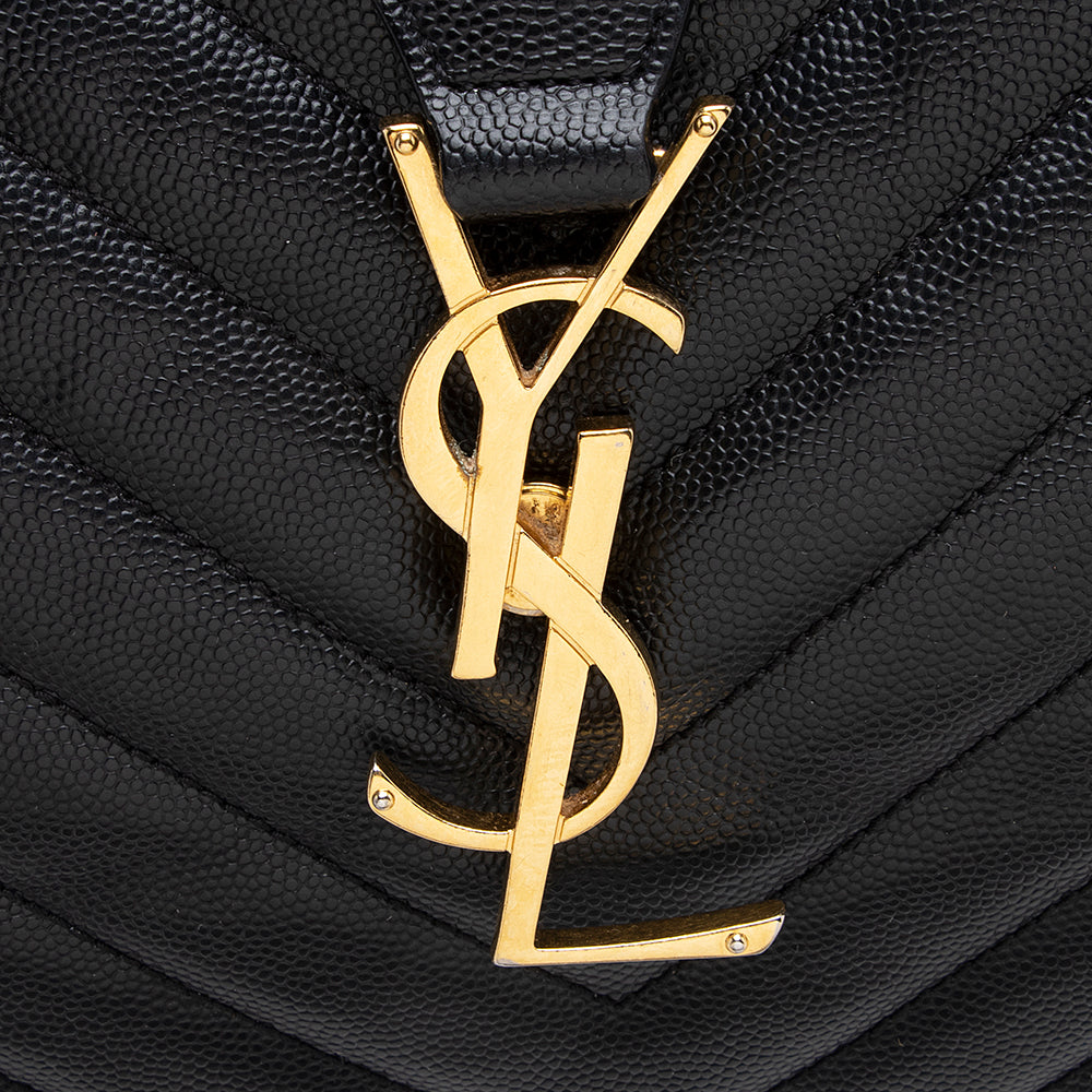 Saint Laurent Matelasse Leather Monogram Chain Bo Cassandre Tote - FINAL SALE (SHF-21639)