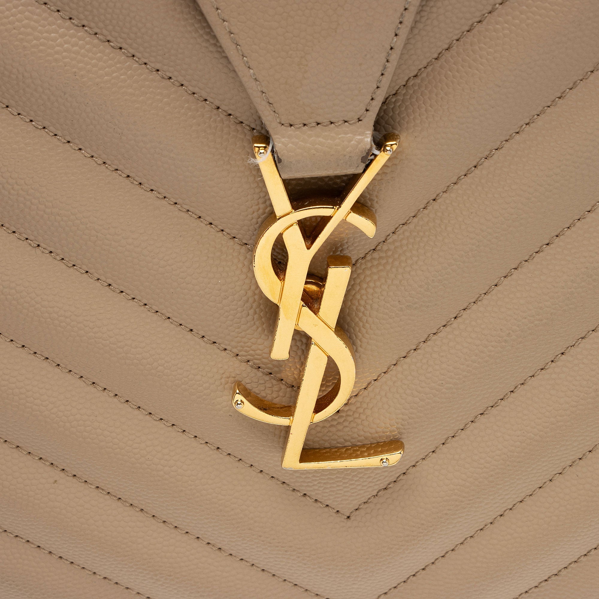 Saint Laurent Matelasse Grain de Poudre Monogram Chain Shopper Tote (SHF-bgDHik)