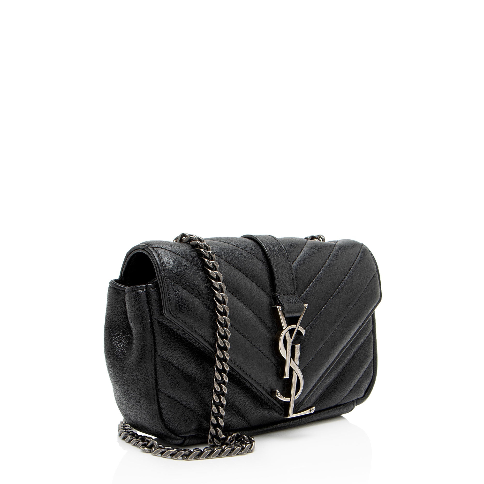 Saint Laurent Matelasse Leather Monogram Classic Baby Chain Bag