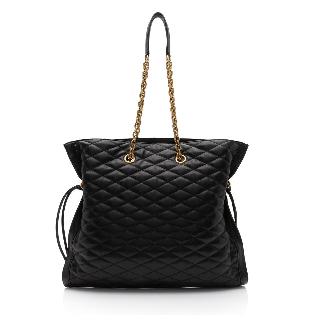 Saint Laurent Matelasse Quilted YSL Pochon Drawstring Tote (SHF-EoGX4B)