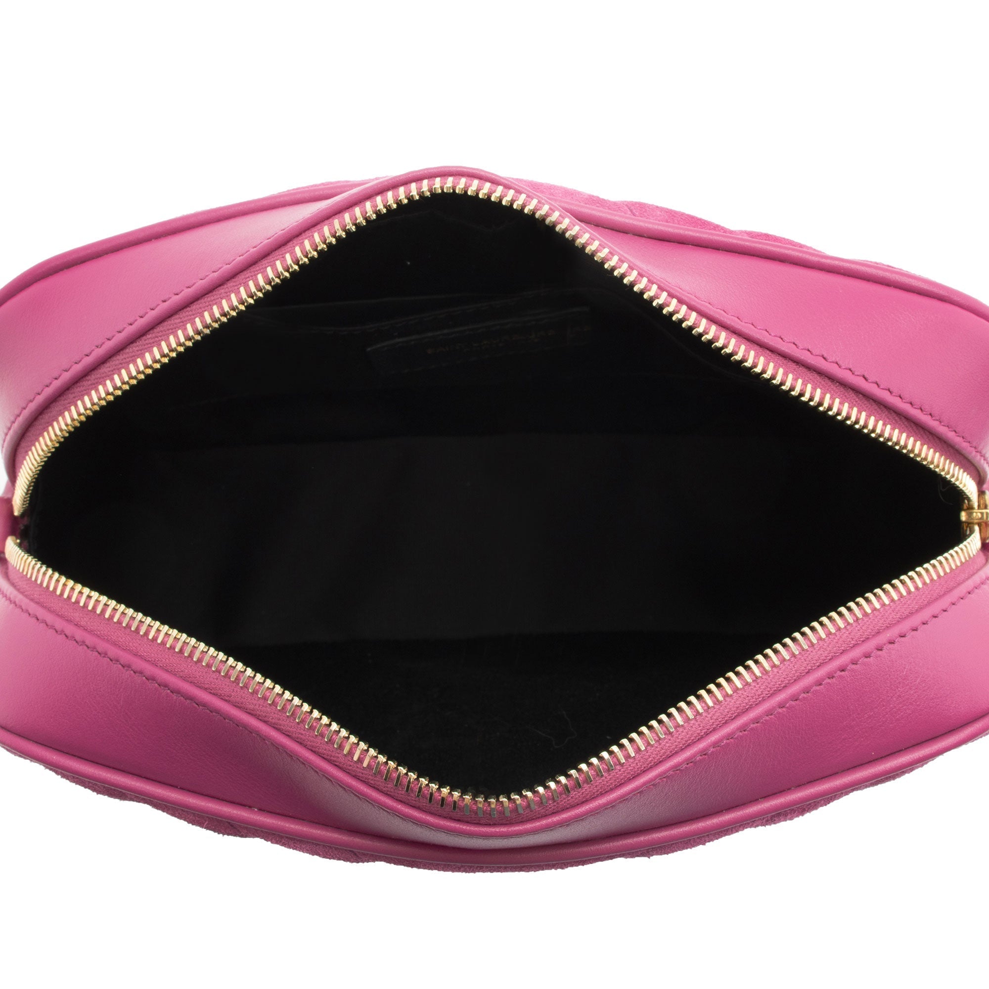Saint Laurent Matelasse Suede Monogram Lou Camera Bag (SHF-Y84S5Z)