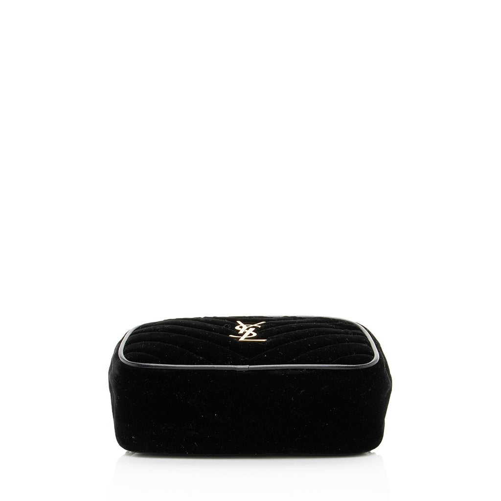 Saint Laurent Matelasse Velvet Monogram Lou Belt Bag