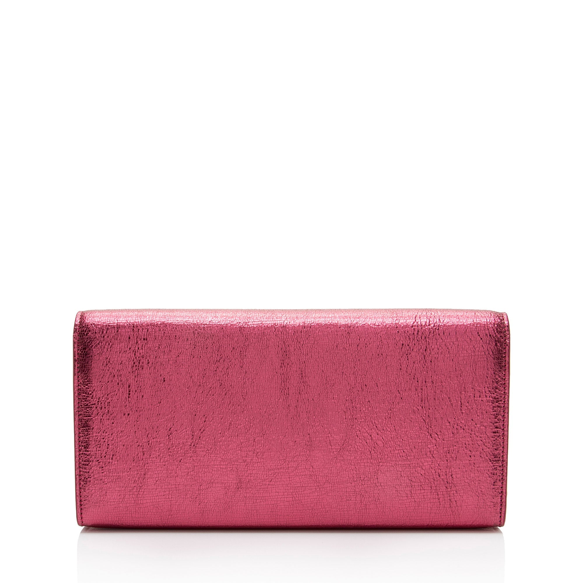Saint Laurent Metallic Leather Monogram Kate Clutch (SHF-LgZdJZ)