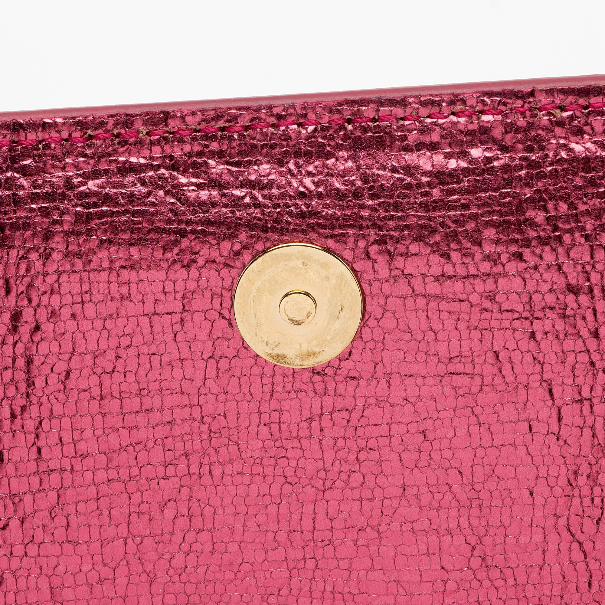 Saint Laurent Metallic Leather Monogram Kate Clutch (SHF-LgZdJZ)