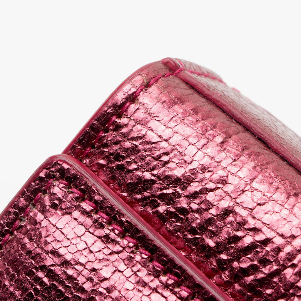 Saint Laurent Metallic Leather Monogram Kate Clutch (SHF-LgZdJZ)