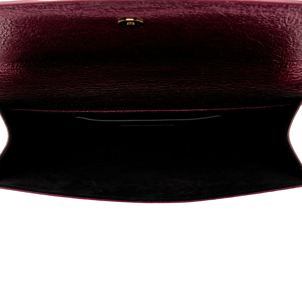 Saint Laurent Metallic Leather Monogram Kate Clutch (SHF-LgZdJZ)