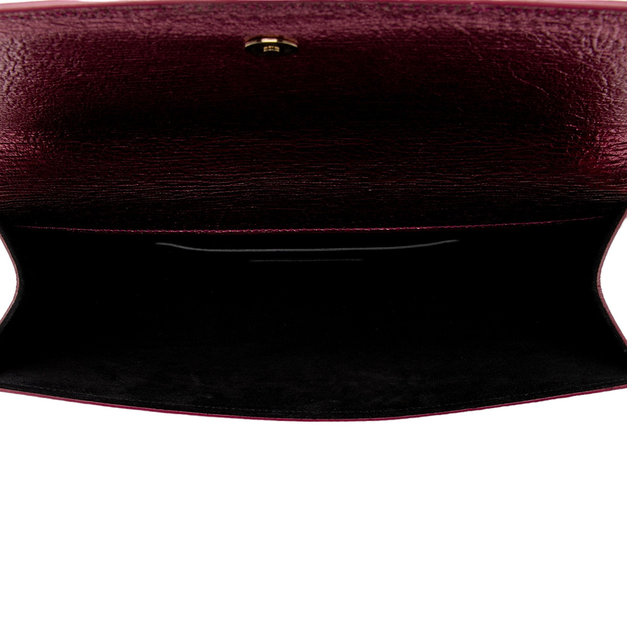 Saint Laurent Metallic Leather Monogram Kate Clutch (SHF-LgZdJZ)