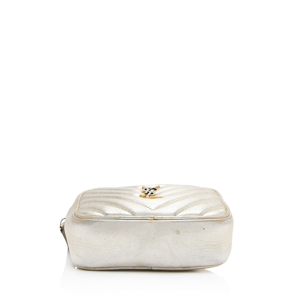 Saint Laurent Metallic Matelasse Calfskin Monogram Small Belt Bag