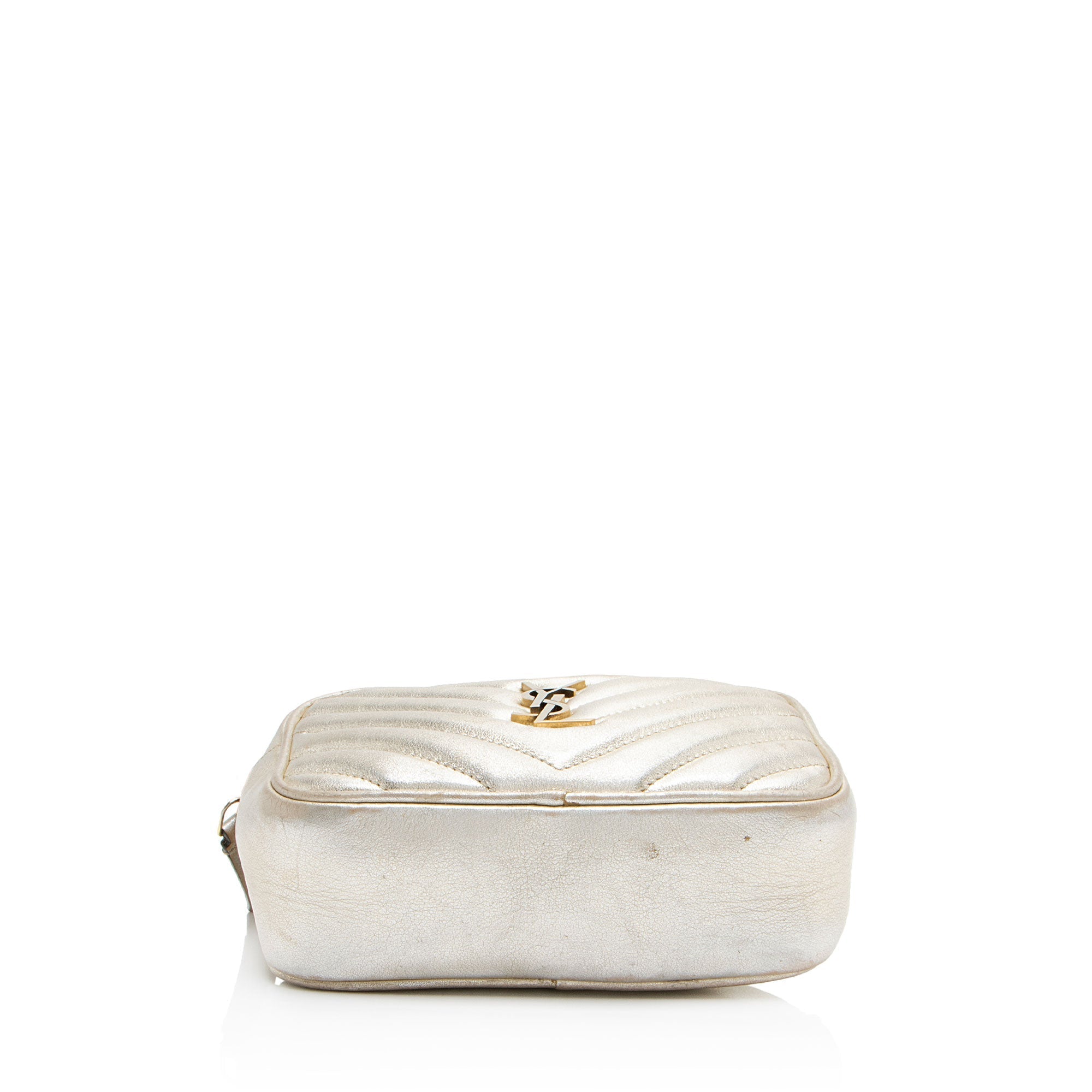 Saint Laurent Metallic Matelasse Calfskin Monogram Small Belt Bag
