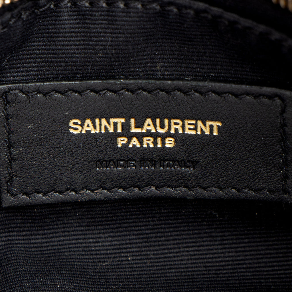 Saint Laurent Metallic Matelasse Calfskin Monogram Small Belt Bag