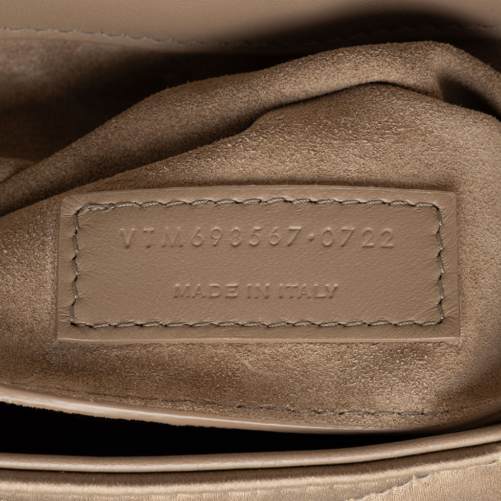 Saint Laurent Metallic Quilted Satin Monogram Le 57 Hobo