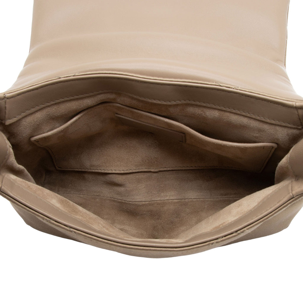 Saint Laurent Metallic Quilted Satin Monogram Le 57 Hobo