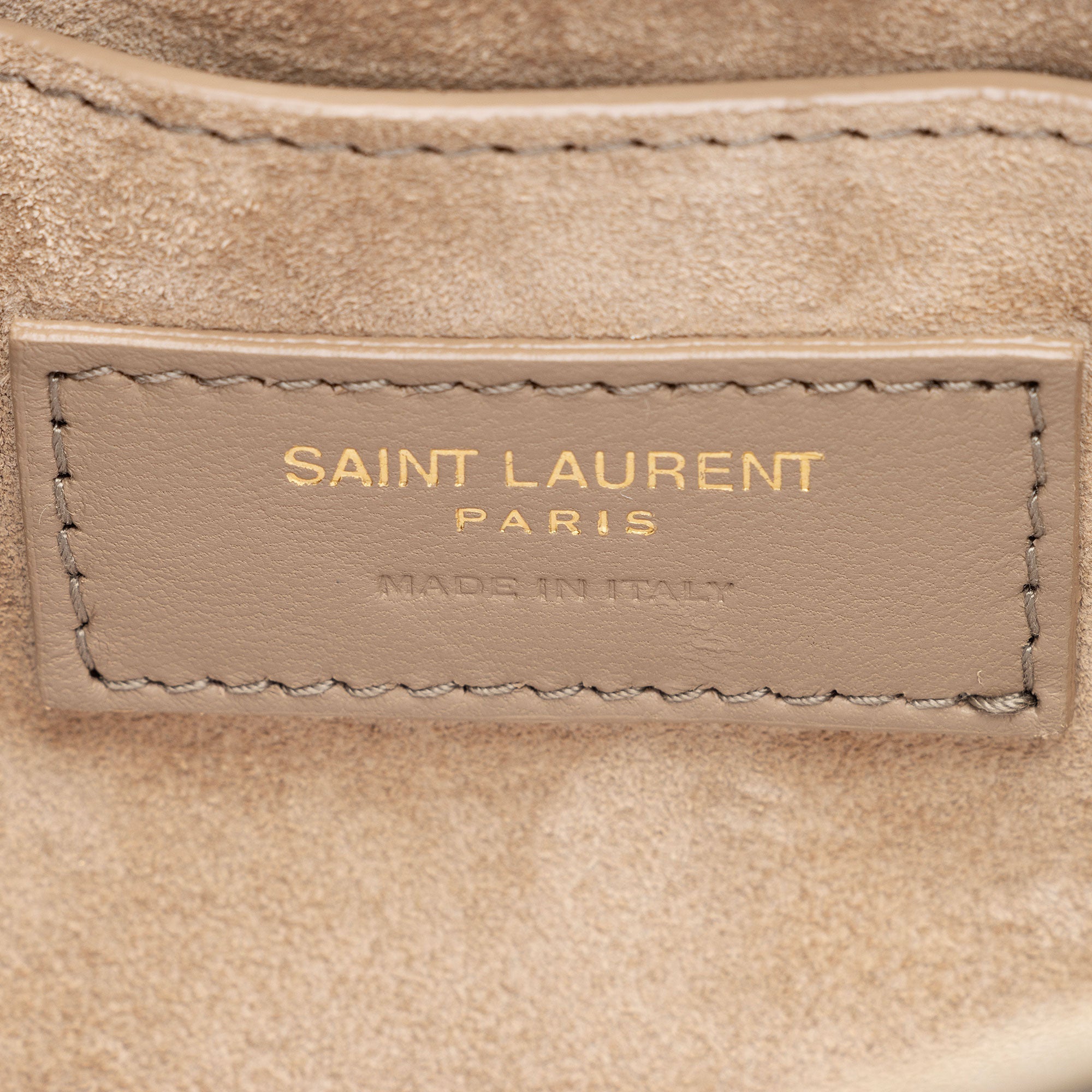 Saint Laurent Metallic Quilted Satin Monogram Le 57 Hobo