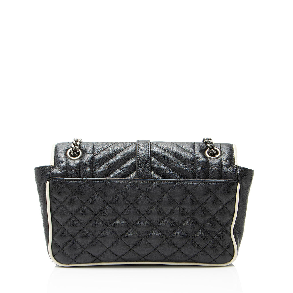 Saint Laurent Mixed Matelasse Calfskin Monogram Soft Medium Shoulder Bag