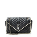 Saint Laurent Mixed Matelasse Calfskin Monogram Soft Medium Shoulder Bag