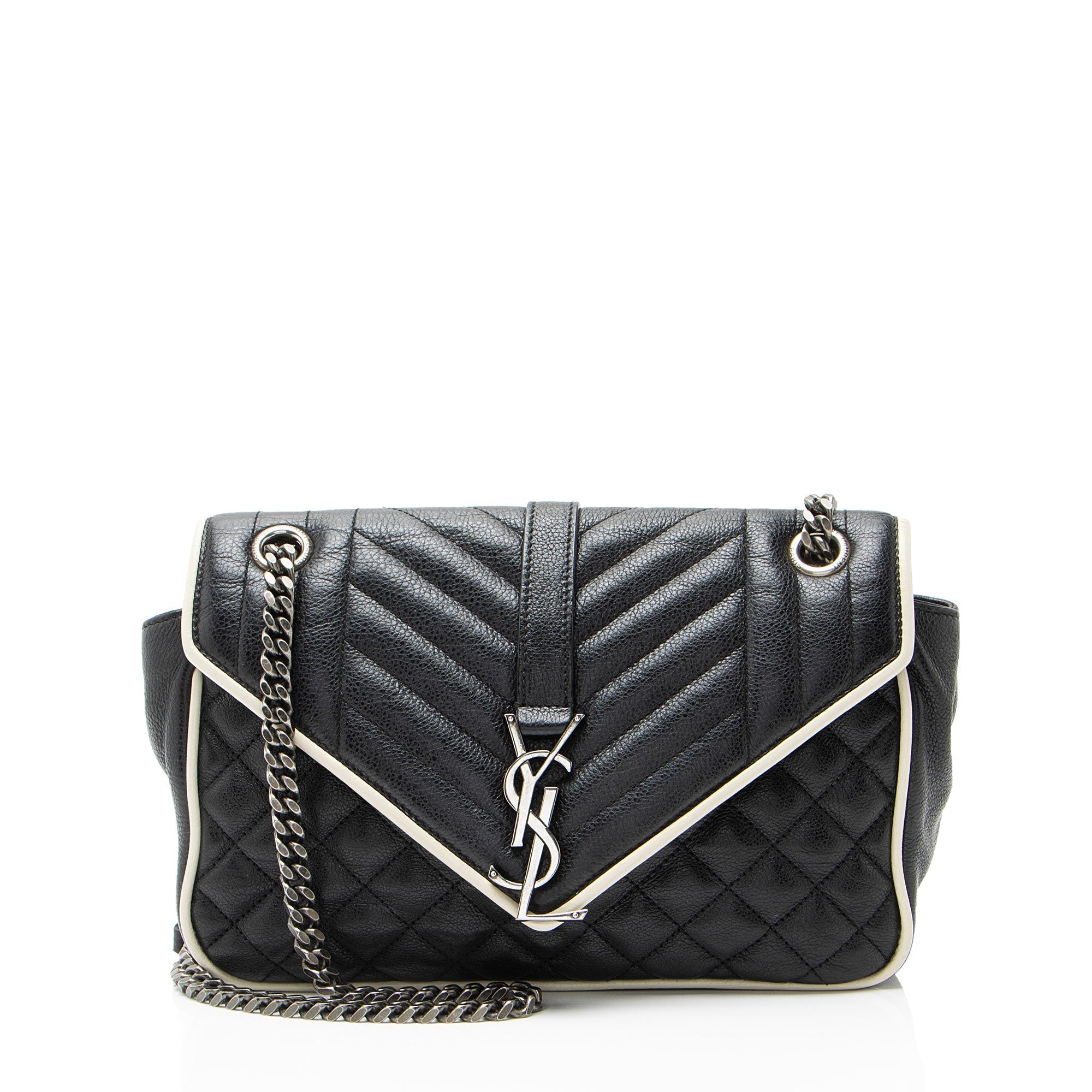 Saint Laurent Mixed Matelasse Calfskin Monogram Soft Medium Shoulder Bag