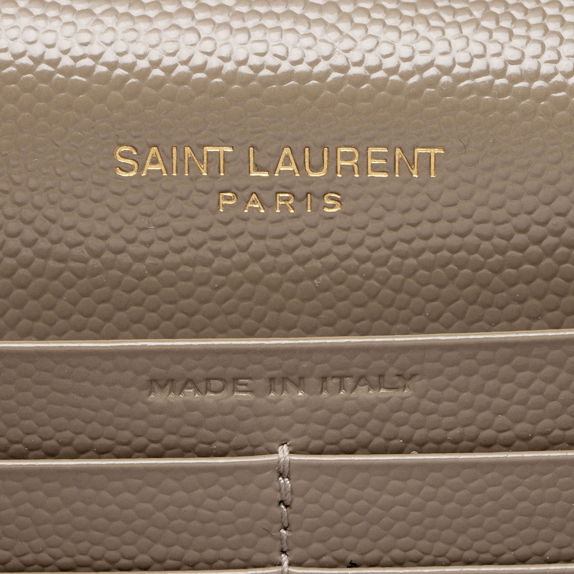 Saint Laurent Mixed Matelasse Grain de Poudre Monogram Chain Wallet