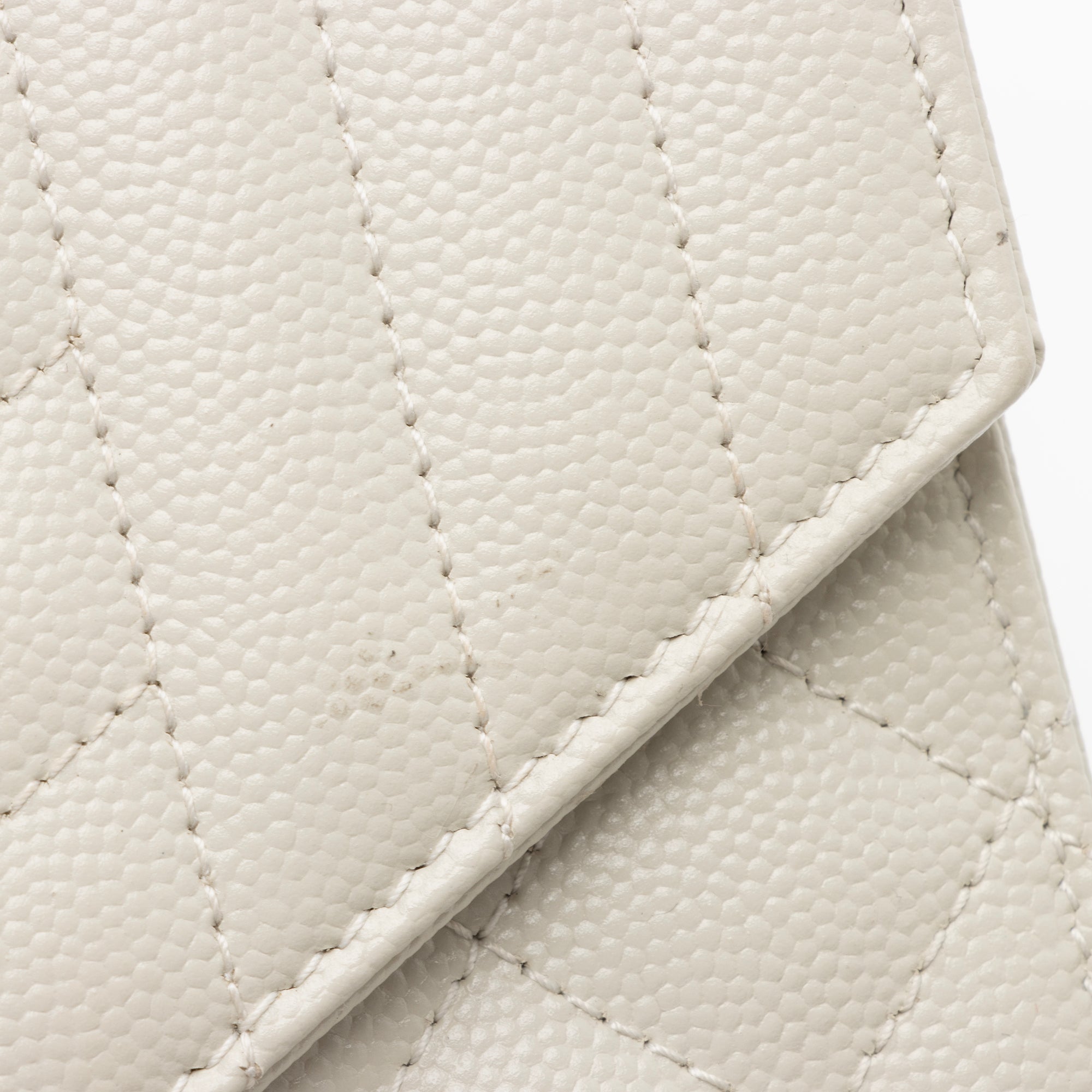 Saint Laurent Mixed Matelasse Grain de Poudre Monogram Envelope Pouch (SHF-23933)