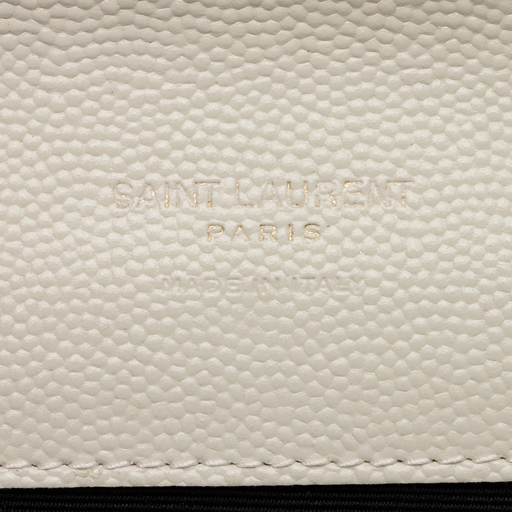 Saint Laurent Mixed Matelasse Grain de Poudre Monogram Envelope Pouch (SHF-23933)
