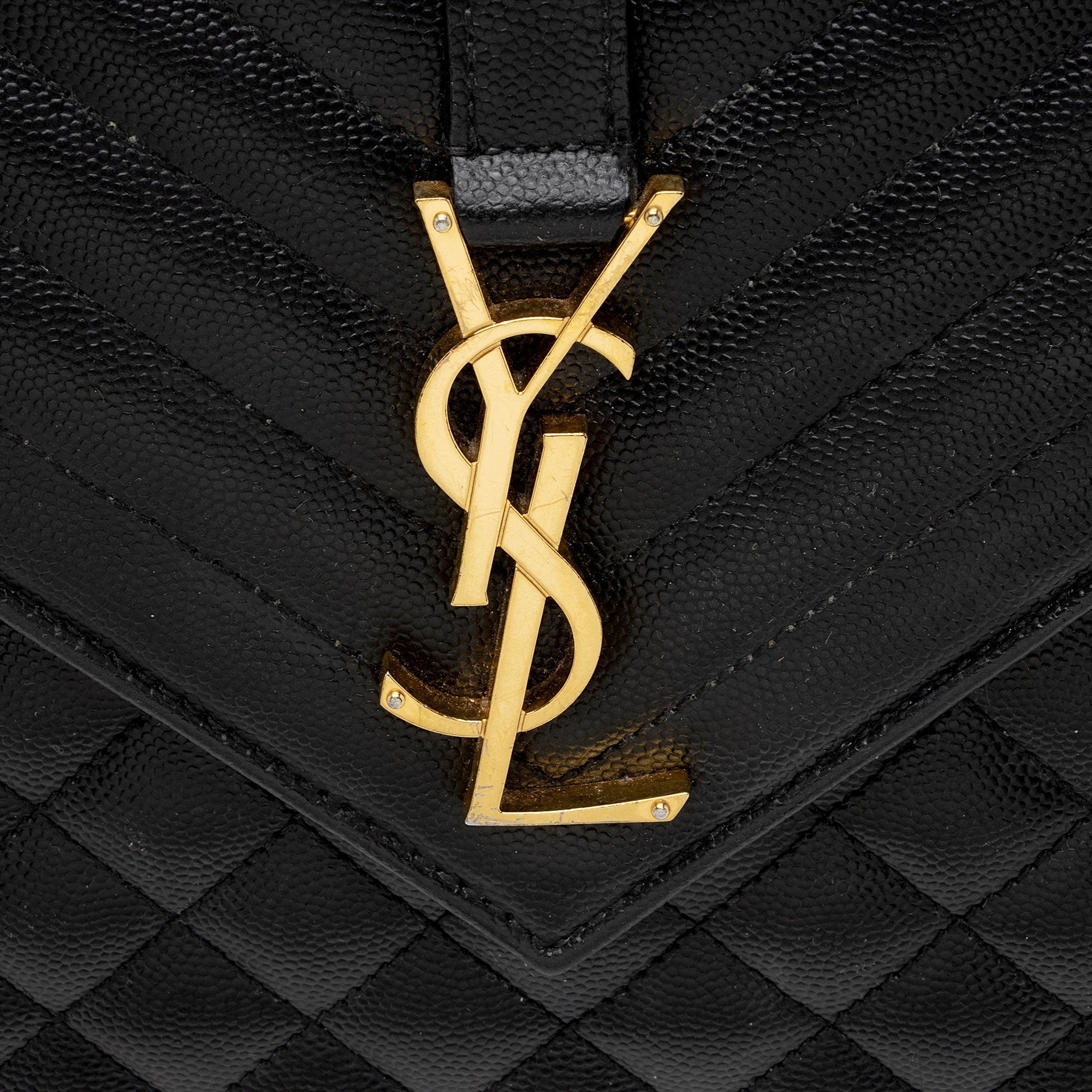 Saint Laurent Mixed Matelasse Grain de Poudre Monogram Large Envelope Bag (SHF-bhZZVe)