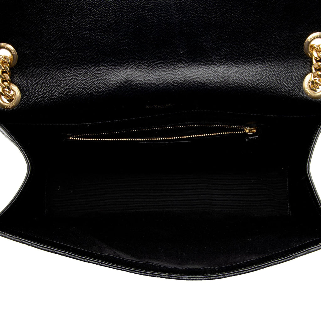Saint Laurent Mixed Matelasse Grain de Poudre Monogram Large Envelope Bag (SHF-bhZZVe)