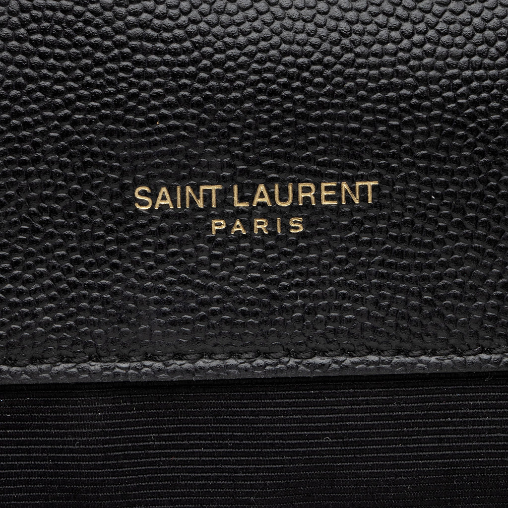 Saint Laurent Mixed Matelasse Grain de Poudre Monogram Large Envelope Bag (SHF-bhZZVe)