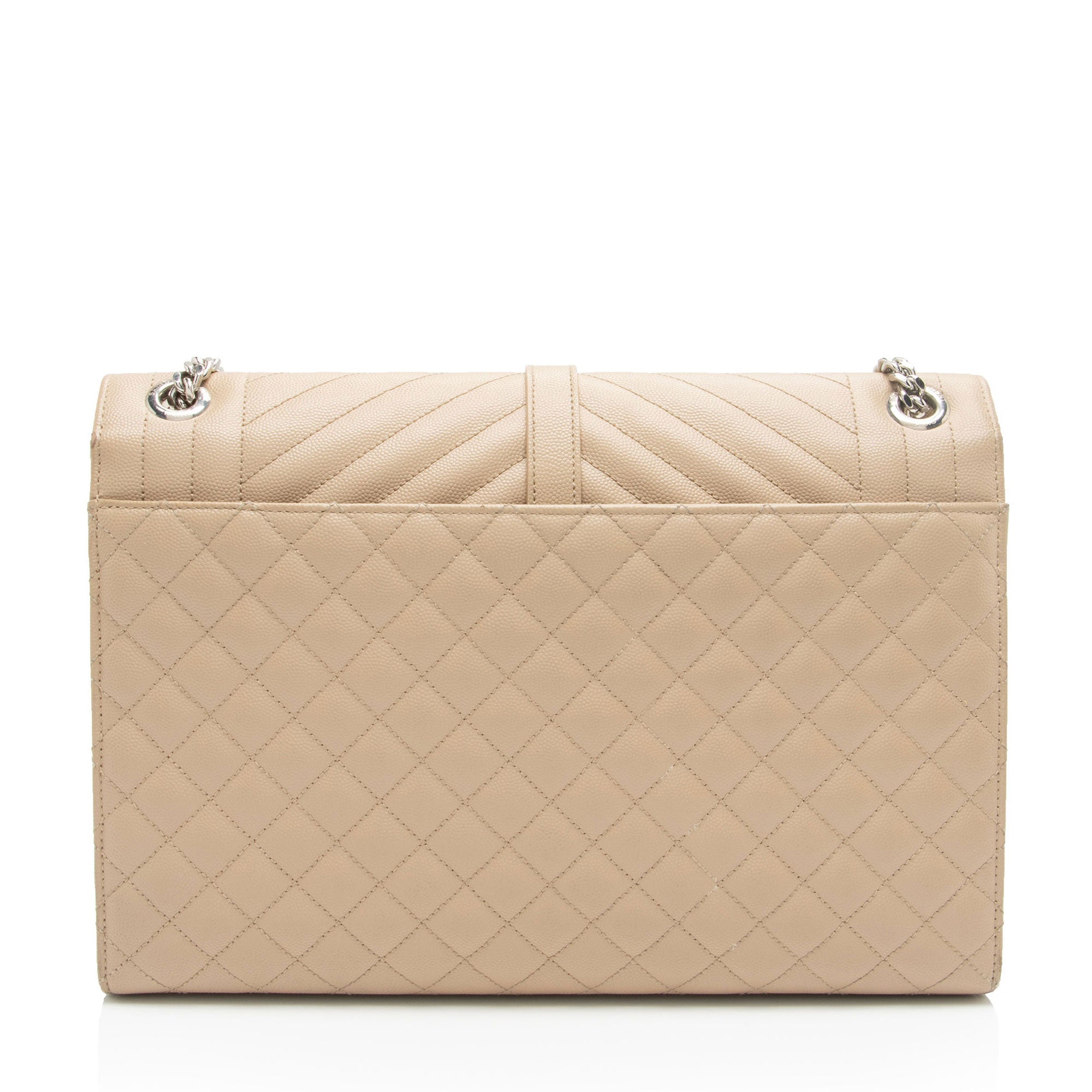 Saint Laurent Mixed Matelasse Grain de Poudre Monogram Large Shoulder Bag
