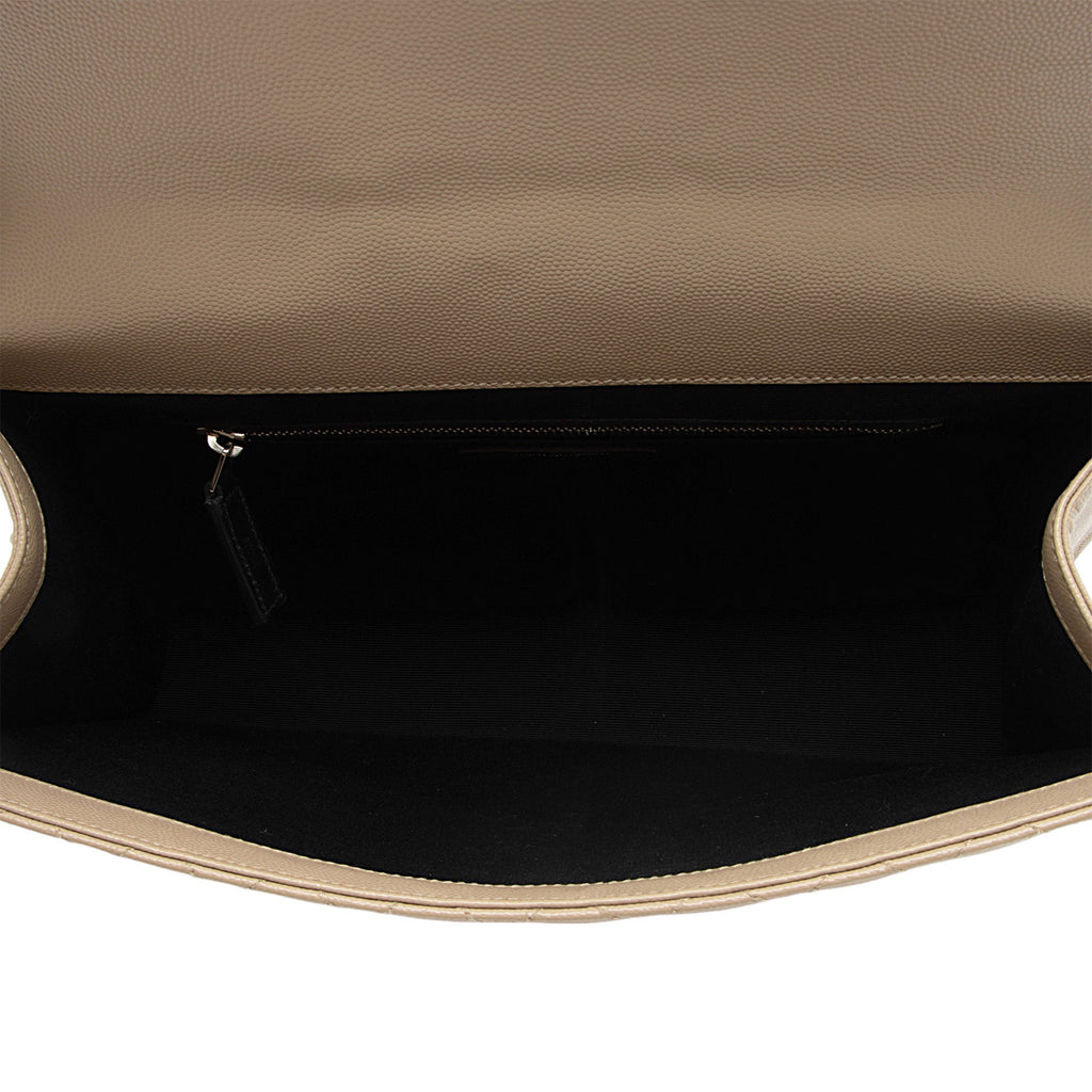 Saint Laurent Mixed Matelasse Grain de Poudre Monogram Large Shoulder Bag